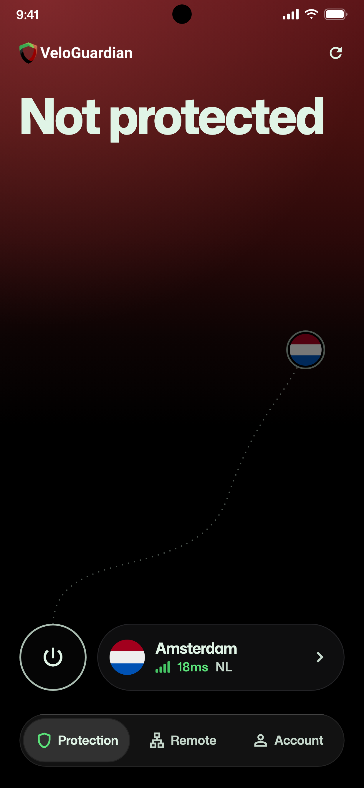 VeloGuardian VPN disconnected