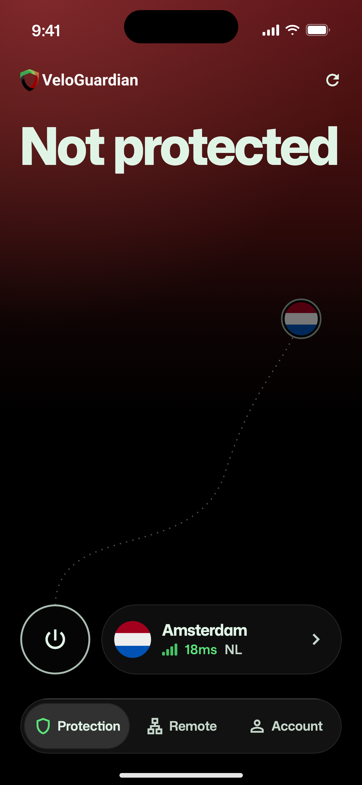 VeloGuardian VPN disconnected